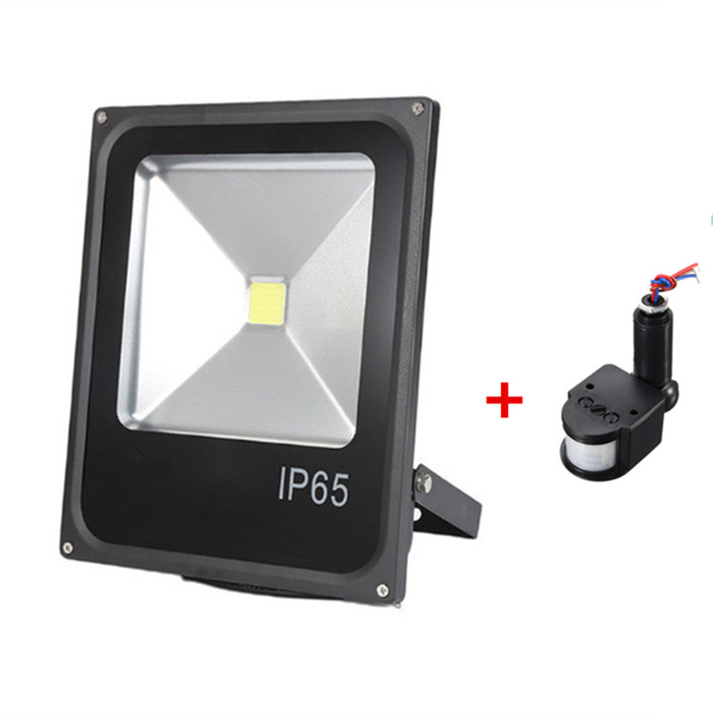 LED PIR Motion Sensor Adjustable Floodlight 10W 50W Waterproof IP65 220V Floodlight Garden Spotlight Outdoor Wall Lamp Spotlight