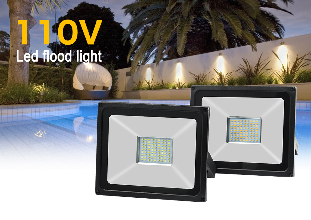 Waterproof Ip65 LED Flood Light 50W AC 110V 120V Spotlight Outdoor Garden Lighting Led Reflector Cast light Floodlights