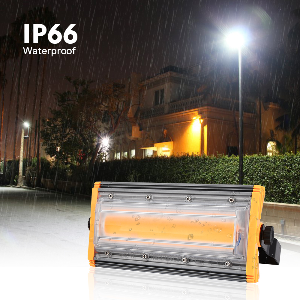 50W LED Flood Light AC 220V COB Outdoor Spotlight Waterproof IP66 Projector Reflector Landscape Building Wall Washing Work Lamp