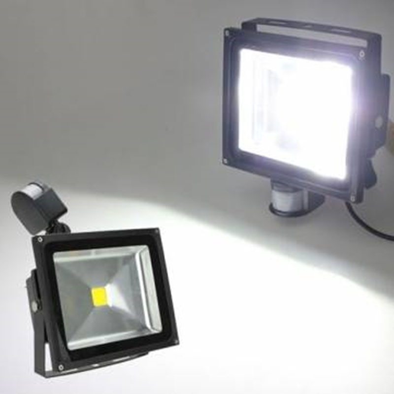 PIR Motion Sensor Detective LED Flood light 10W 20W 30W 50W Outdoor Garden Security Floodlight Spot Light Lamp White AC85-265V
