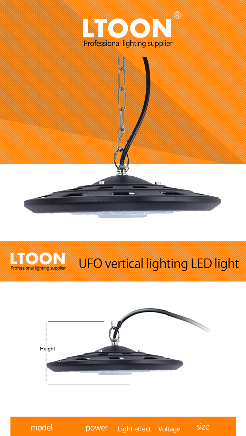 UFO vertical lighting LED light High Bay Light 150W 200W Industrial Lamp Workshop Garage Warehouse Stadium Market Airport