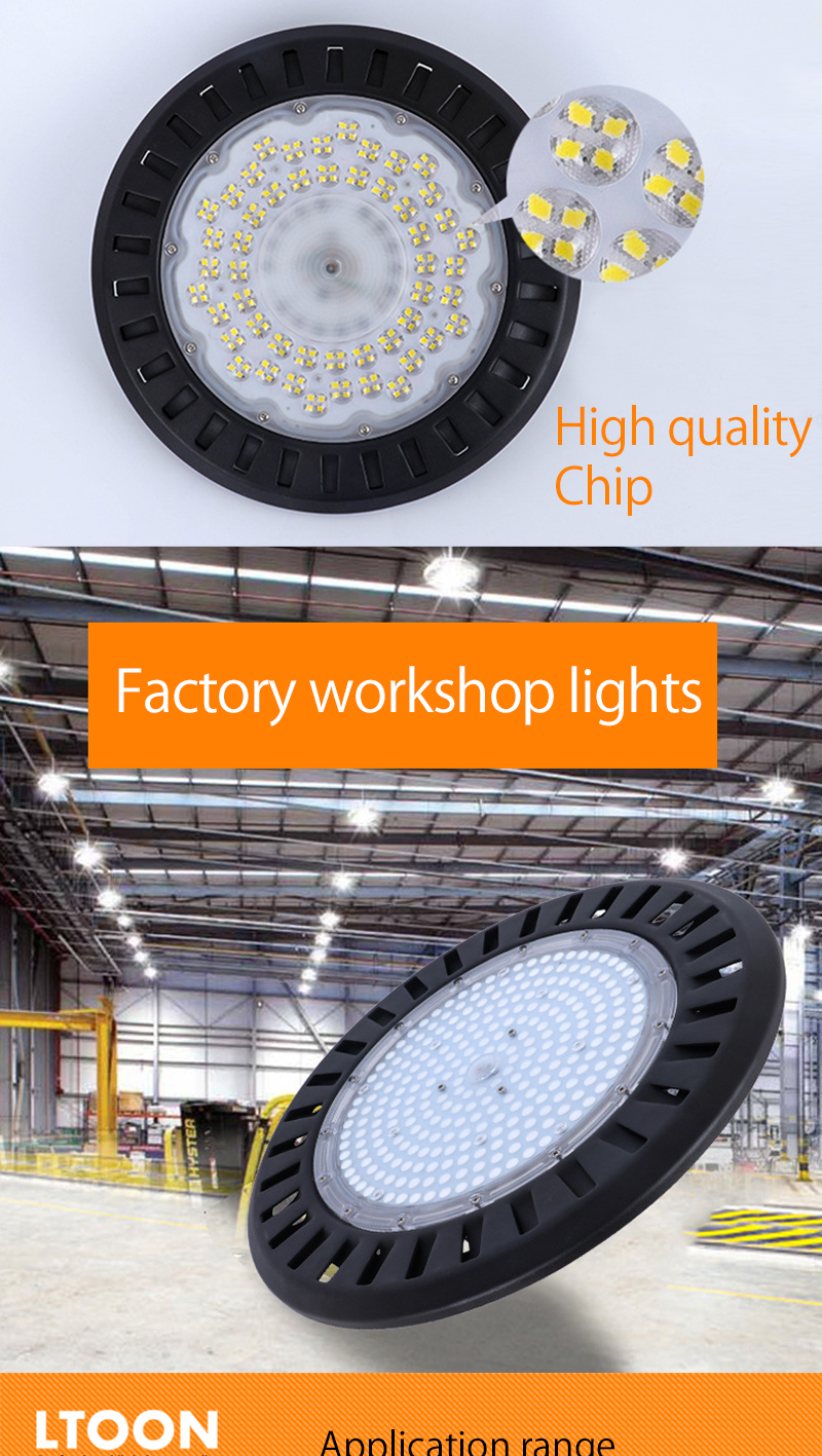 UFO vertical lighting LED light High Bay Light 150W 200W Industrial Lamp Workshop Garage Warehouse Stadium Market Airport