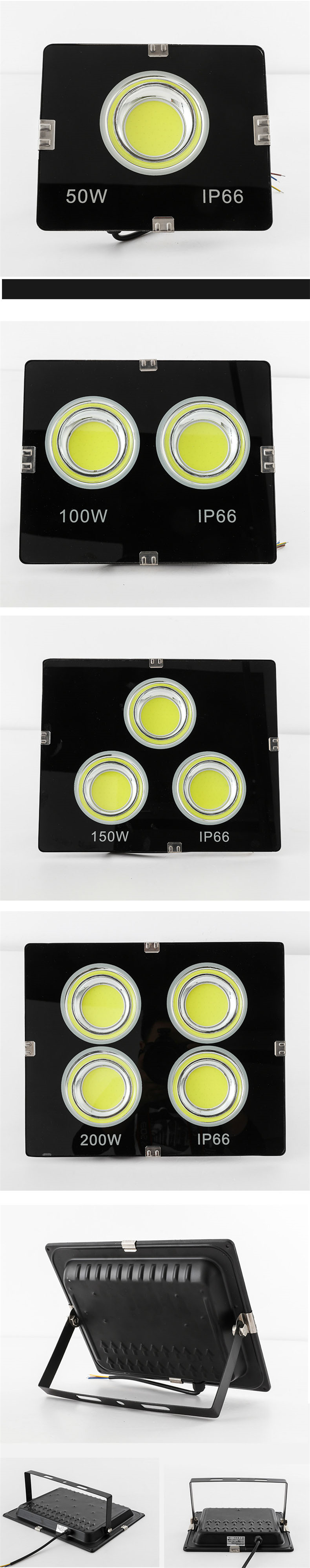 LED Flood Light 50W 100W 150W 200W 300W IP66 LED Spotlight Refletor Outdoor Lighting Wall Lamp Floodlight Energy Saving Lamp