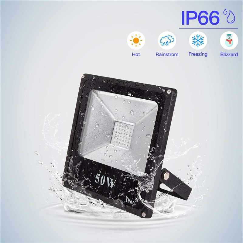 10W 20W 30W 50W Blacklight UV LED FloodLights 85-265V IP66 WaterproofUltraviolet Detection Floodlamp for Halloween Party Curing