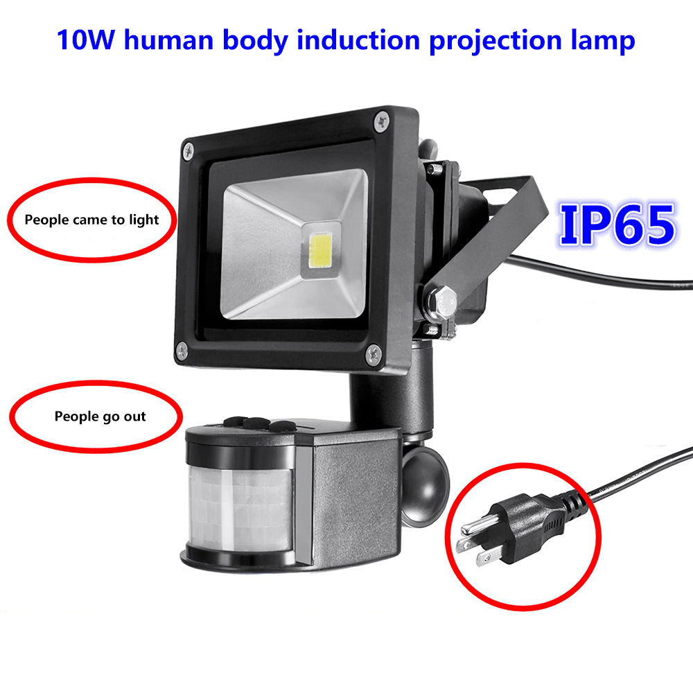 Motion Sensor LED Flood Light Outdoor Induction Spotlight Floodlight Security Light Waterproof Garden Porch Light Street Lamp