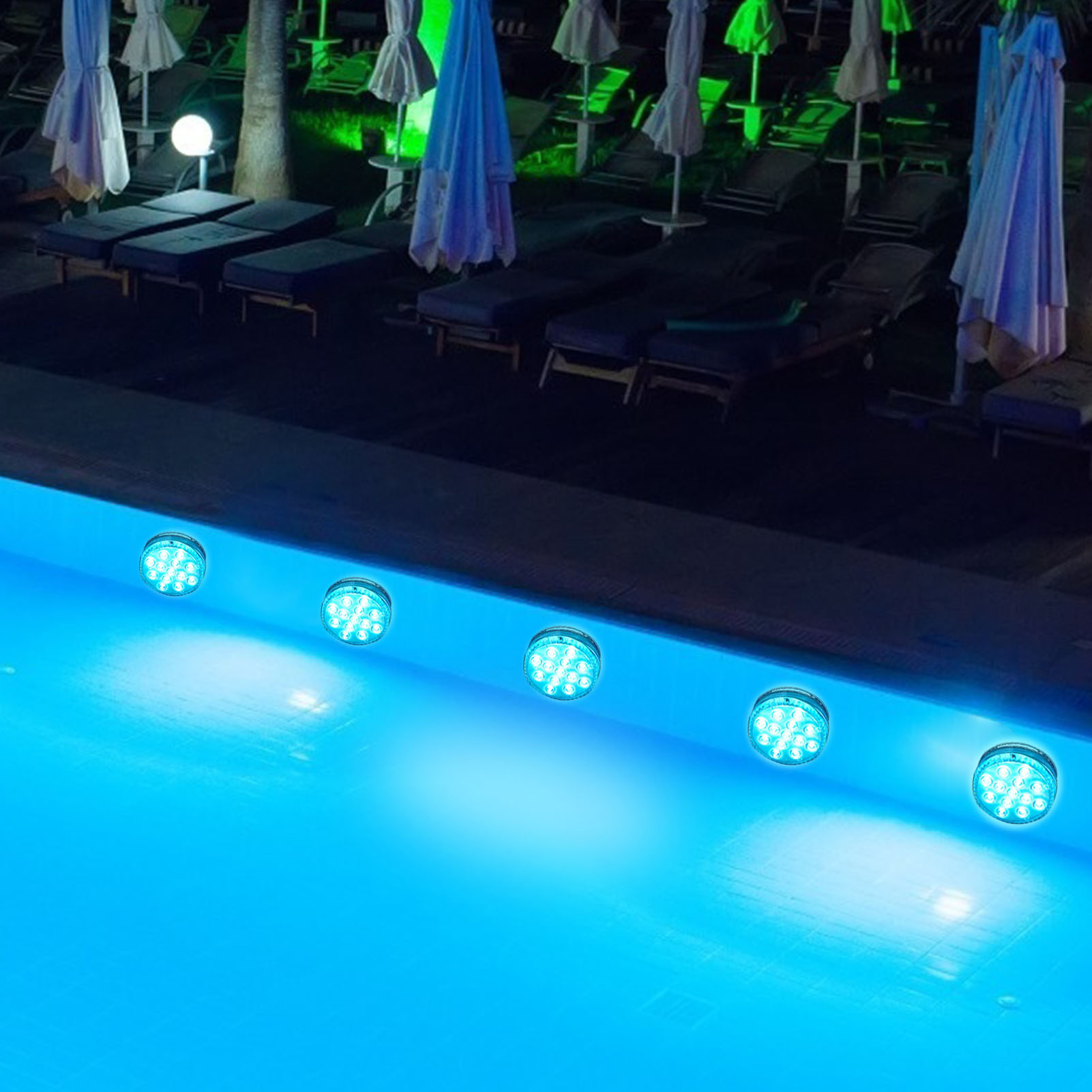 Underwater Light USB Rechargeable Swimming Pool Lamp LED Pool Lights Underwater