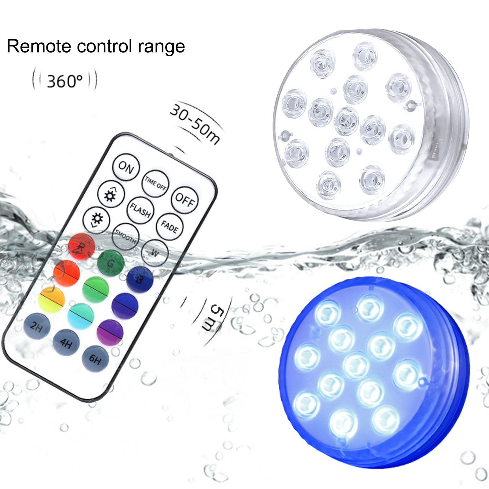 Underwater Light USB Rechargeable Swimming Pool Lamp LED Pool Lights Underwater