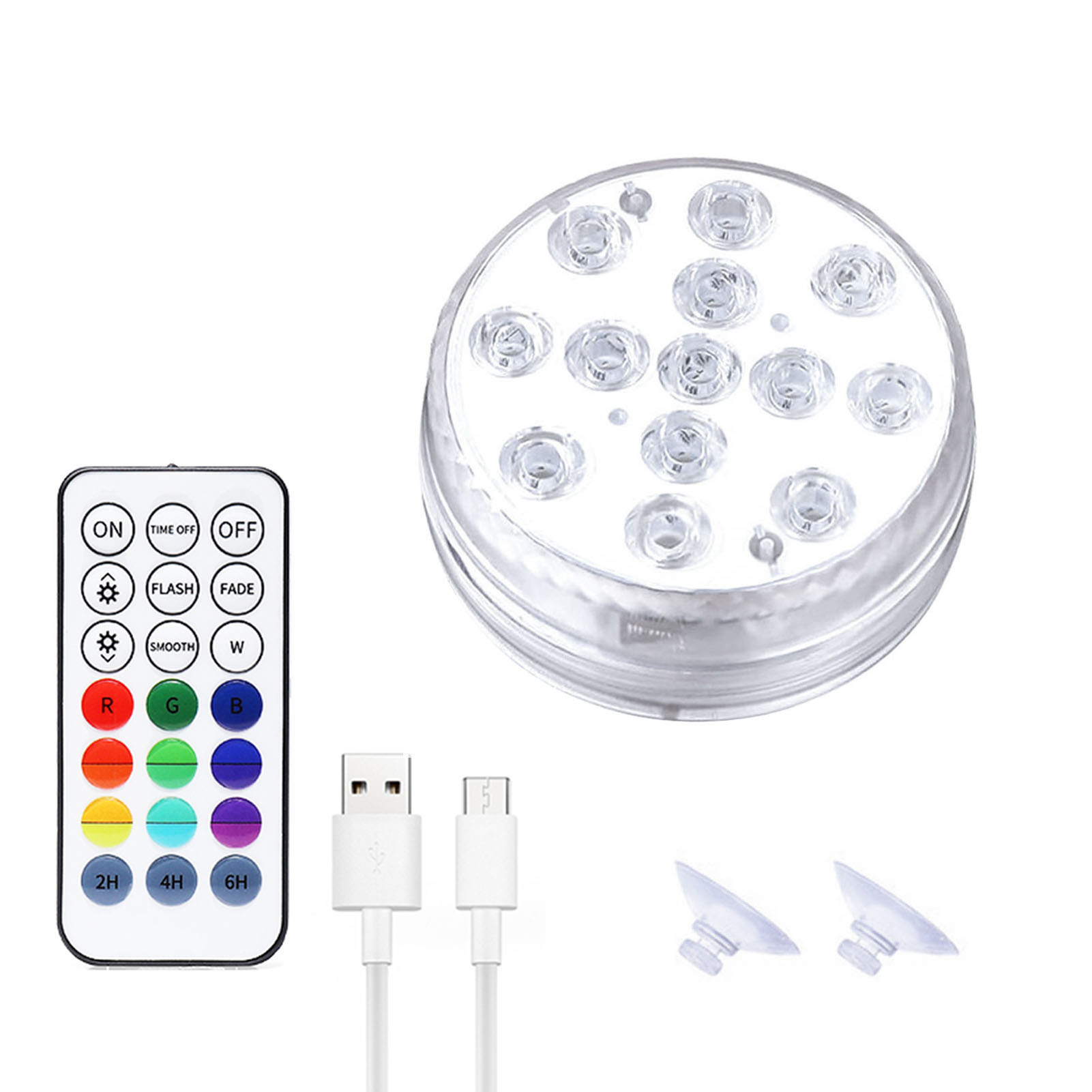 Underwater Light USB Rechargeable Swimming Pool Lamp LED Pool Lights Underwater