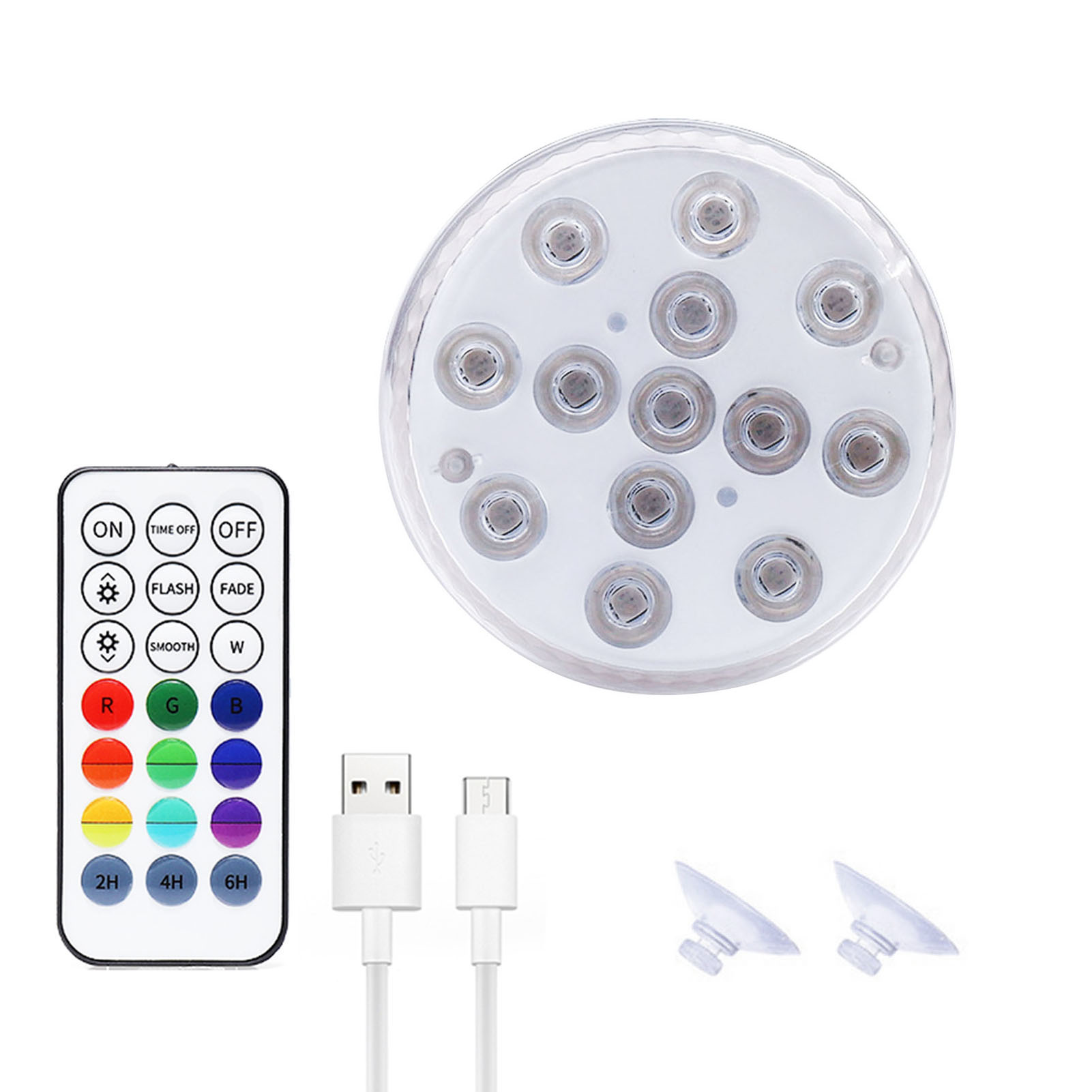 Underwater Light USB Rechargeable Swimming Pool Lamp LED Pool Lights Underwater