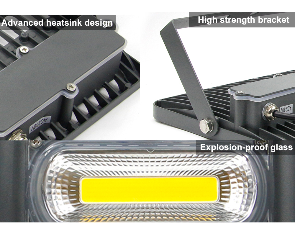 High Bright LED Floodlight 100W 70W 50W 30W Floodlight IP66 Waterproofing AC220V LED Reflector LED Outdoor Lighting Garden Lamp