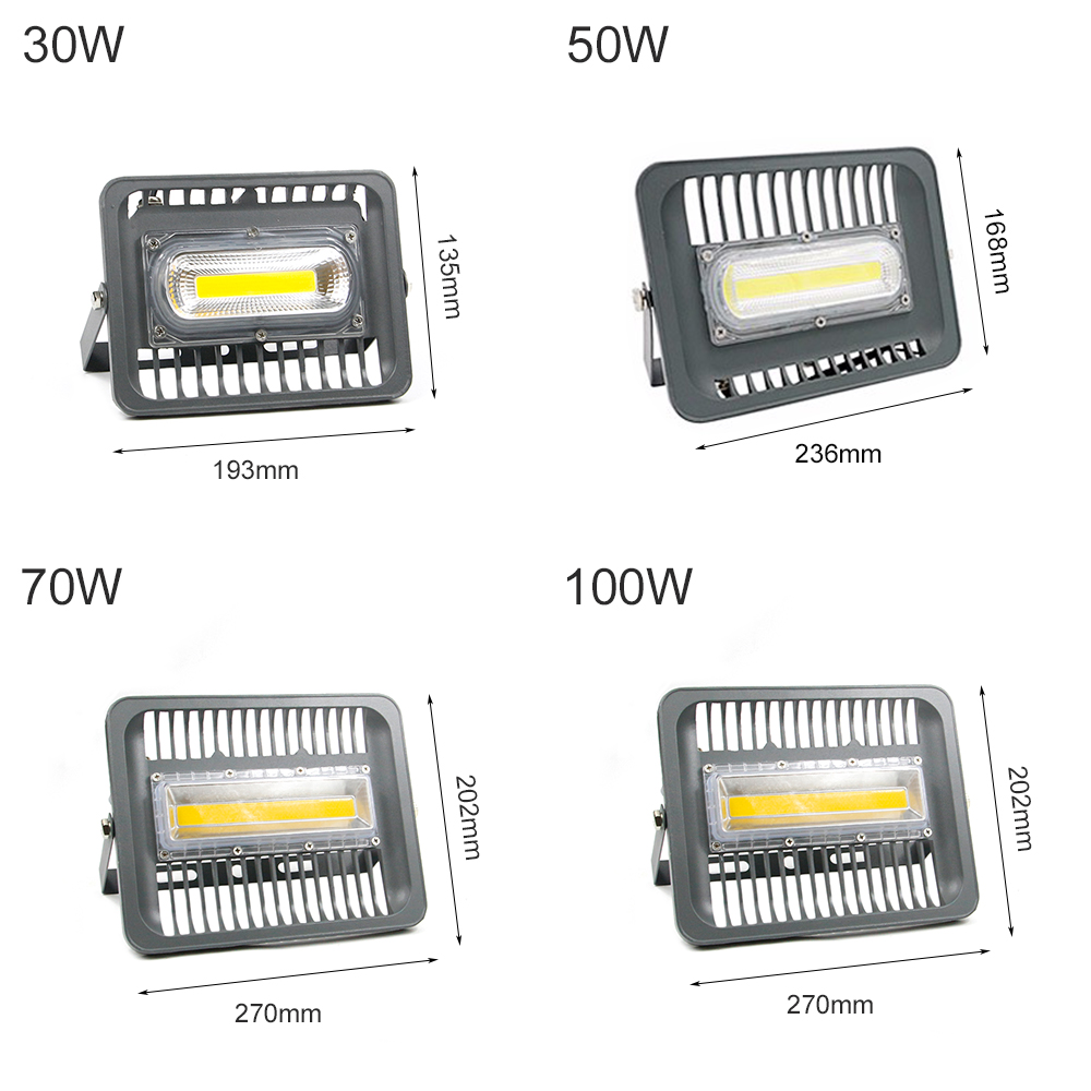 High Bright LED Floodlight 100W 70W 50W 30W Floodlight IP66 Waterproofing AC220V LED Reflector LED Outdoor Lighting Garden Lamp