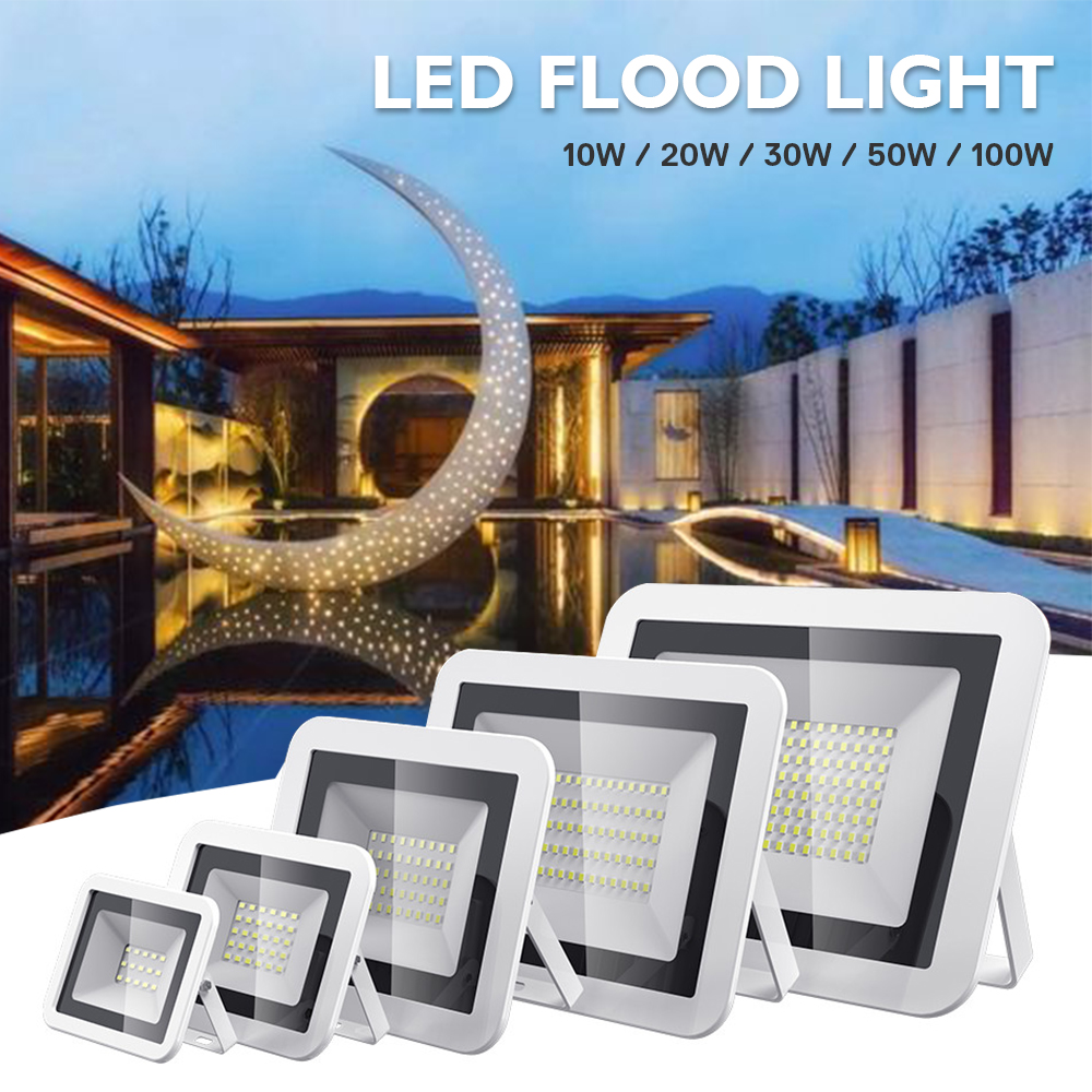 LED Spotlight Outdoor Lighting Projector Flood Light 20W 30W 50W 100W Waterproof IP66 AC220V Wall Washer Construction Lamp