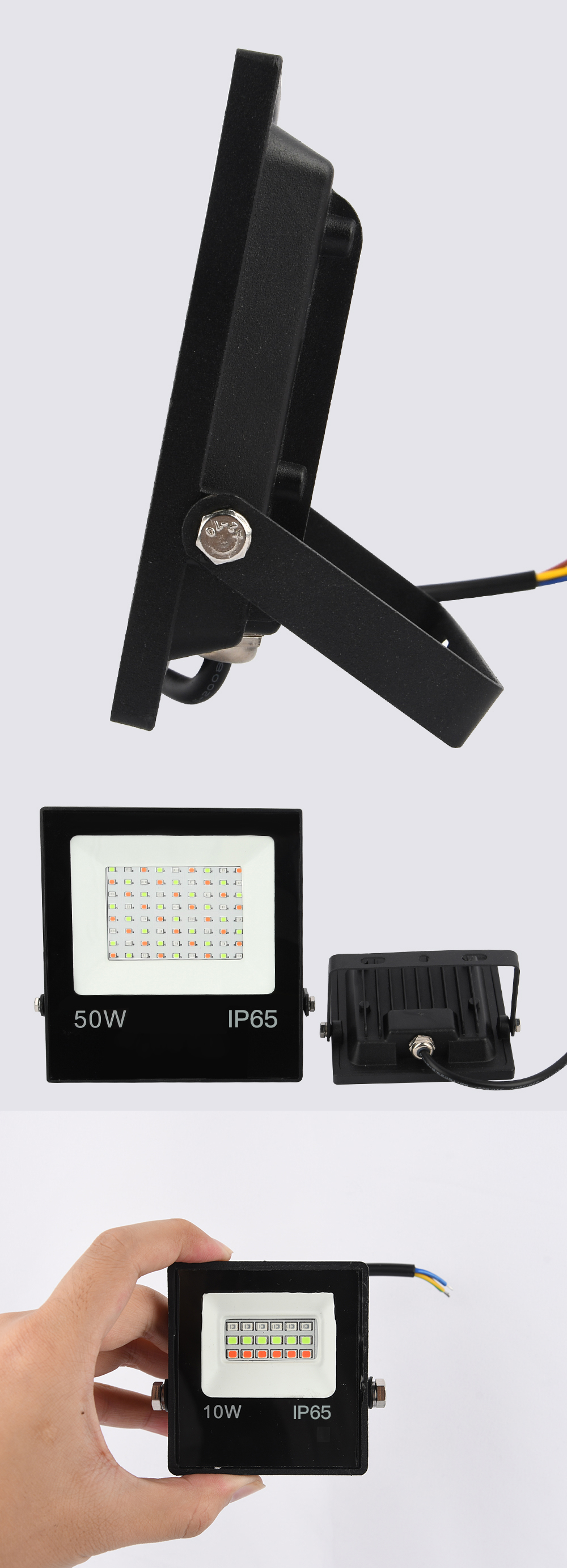 Led Spotlight Outdoor Waterproof RGB Flood Light 10W 30W 50W AC 220V Reflector Projector Lamp With 16 Colors Remote Controller