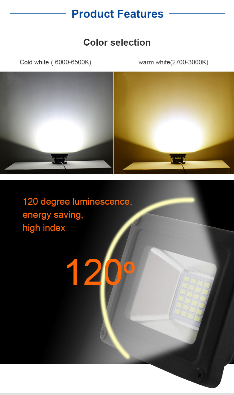 led light flooding 10W 20W coat ip65 lamp camping outside light projector SMD High-quality 5730 warm white cold white