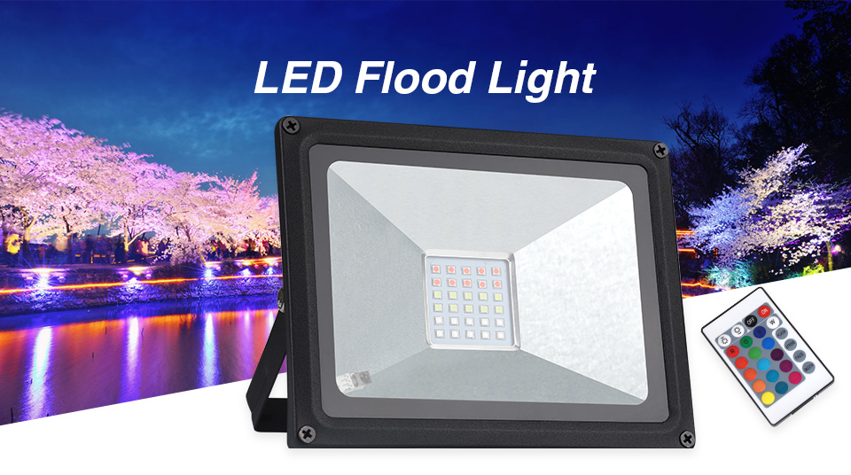 10W 20W 30W 50W RGB LED Flood Light Color Changing Led Reflector Waterproof Outdoor Spotlight 220V Projector Lamp