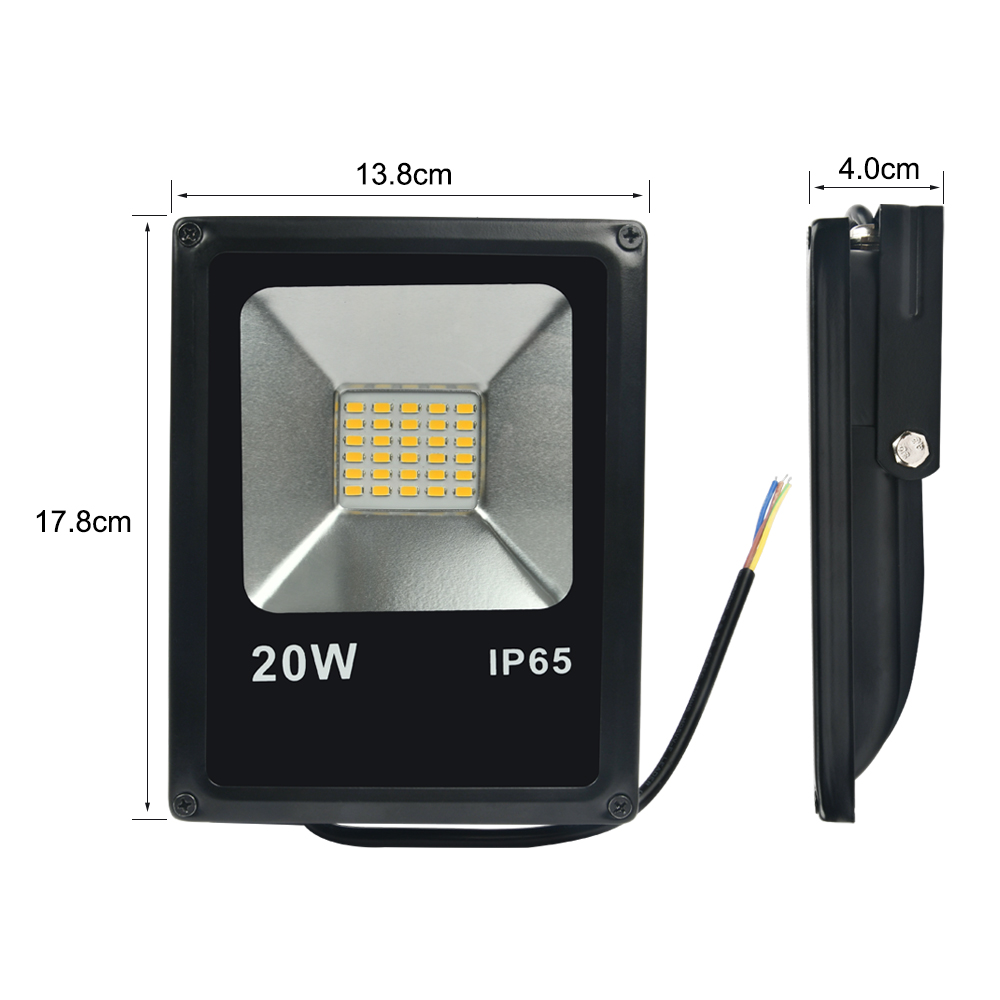 LED Flood Light Outdoor Lamp Led Spotlight Warm White Floodlight 20W Waterproof IP65 Garden 220V Lighting