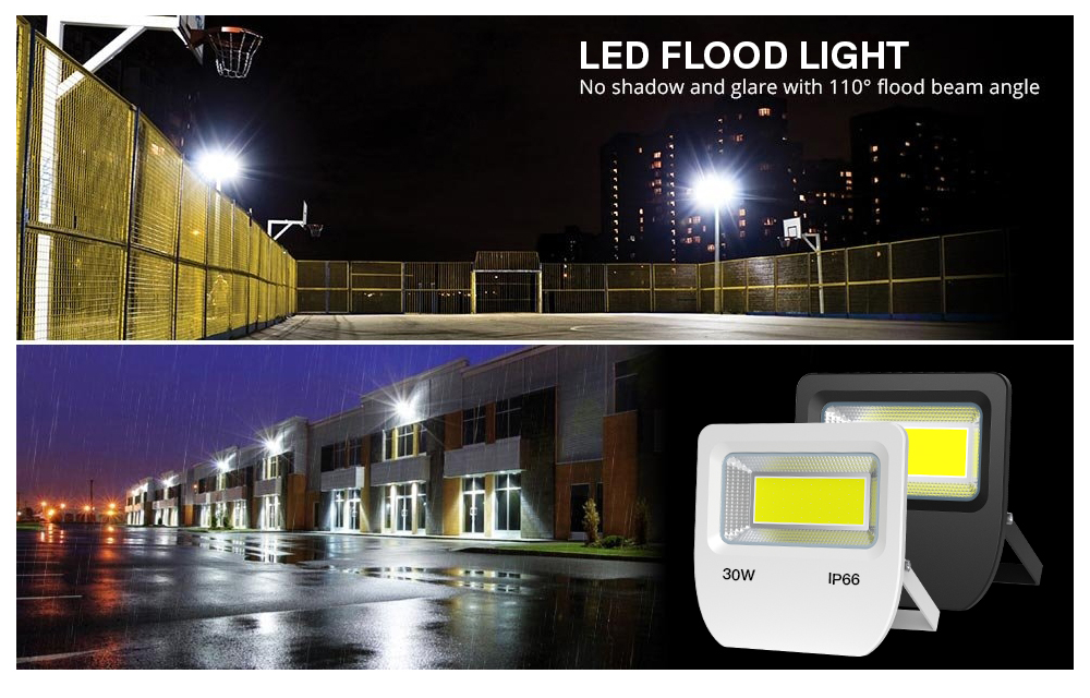 LED Flood Light 30W 50W 100W Outdoor Wall Washing Spotlight Waterproof IP66 AC 85-265V Building Square Decorative Projector Lamp