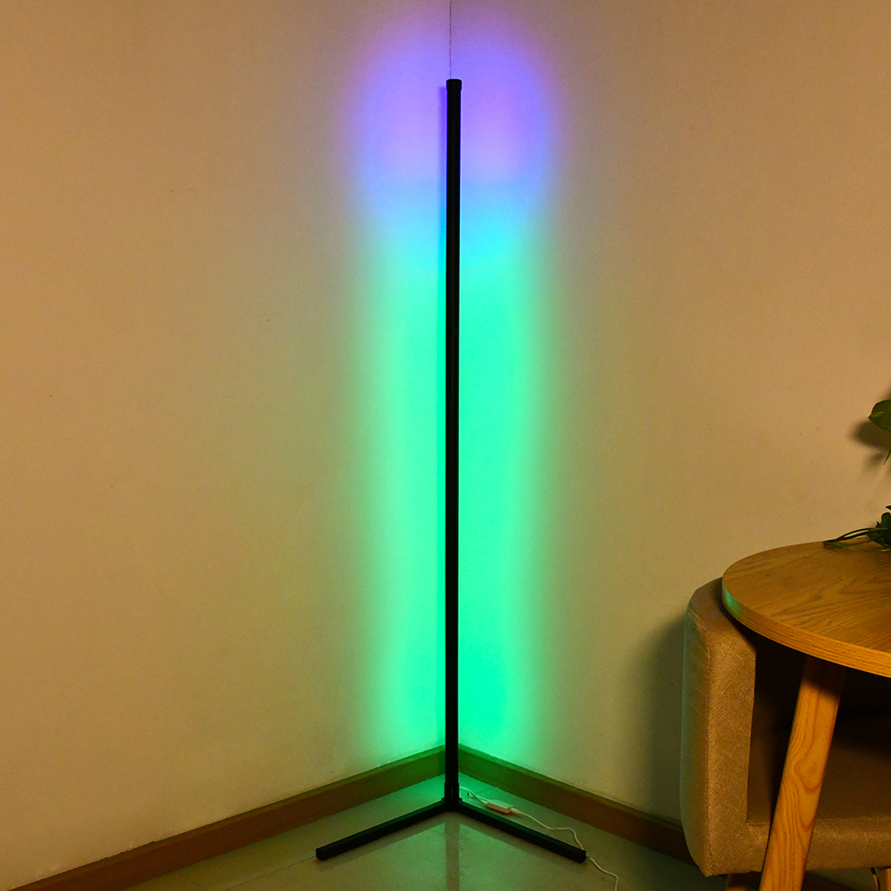 Nordic RGB LED Floor Lamp Corner Floor Light Colorful Bedroom Lamp Atmosphere Home Indoor Lighting Decor Standing Lamp