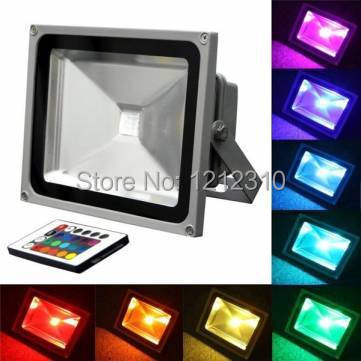 10W 20W 30W 50W LED Flood Light IP65 Waterproof 85-265V high power outdoor Green Red Blue RGB Floodlight Lamp