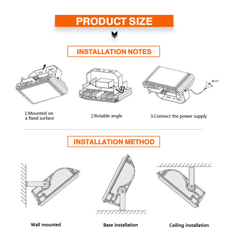 Waterproof LED Flood Light 50W 100W 150W 200W 220V 240V Outdoor IP65 LED Projector lawn light