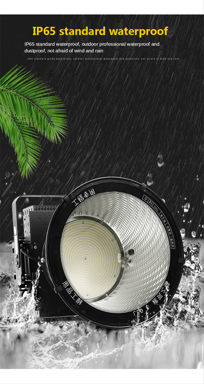 Outdoor Floodlight Spotlight High-power LED Construction Site Lighting Super Bright Searchlight Ip65 Waterproof 600W 800W 1000W