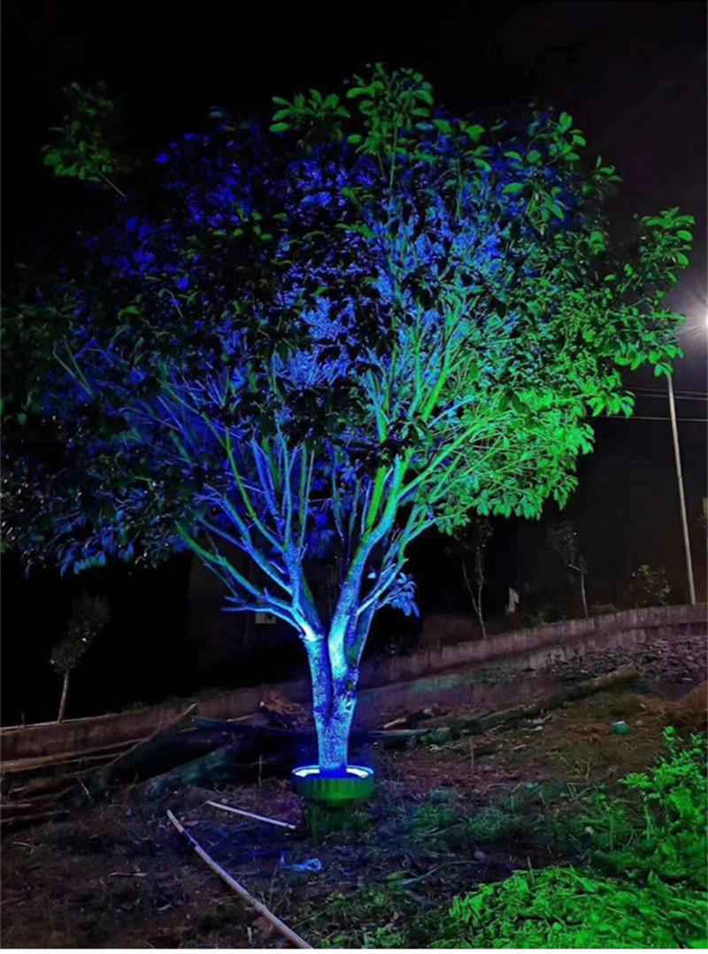 Led Tree Holding Light Outdoor Lamp Post ​Projection Lamp RGB Automatic Color Change IP65 Waterproof Led Lights For Garden