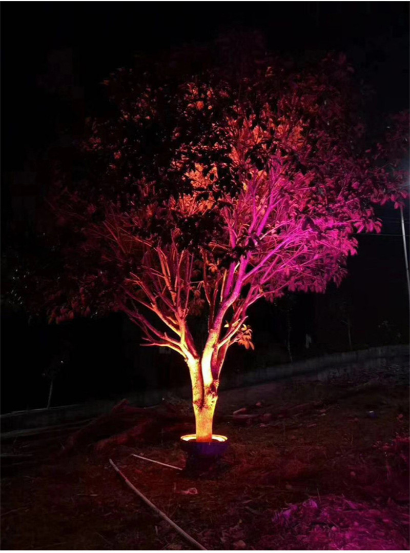 Led Tree Holding Light Outdoor Lamp Post ​Projection Lamp RGB Automatic Color Change IP65 Waterproof Led Lights For Garden