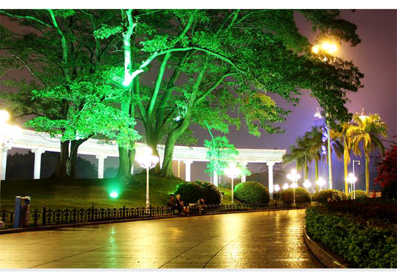 LED Outdoor Flood Light Patio Tree Lights Waterproof Landscape Light Lawn Ground Floodlight Colorful RGB AC220V 12W 18W 24W Lamp