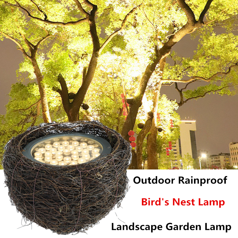 36W 48W Landscape Lighting Led Bird's Nest Lamp Garden Spotlight Garden Lighting Landscaping Lights Christmas Warm White Tree