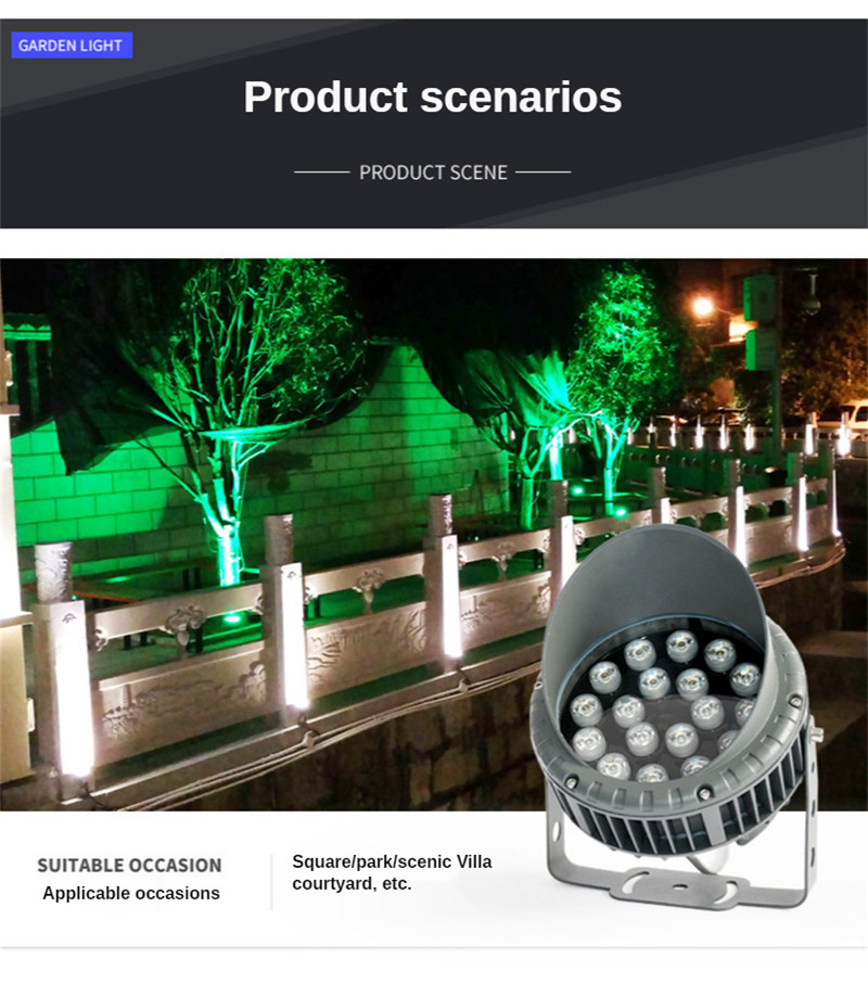 Waterproof Tree Light Led Spotlight Round Outdoor Colorful Lawn Landscape Garden Lamp Post Path Light Terrace Lamp 6W 9W 12w