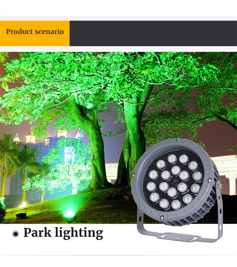 RGB Tree Light Ip65 Waterproof Yard Garden Light Lawn Decoration Spot Lights for Parks Building Exteriors Landscape Architecture