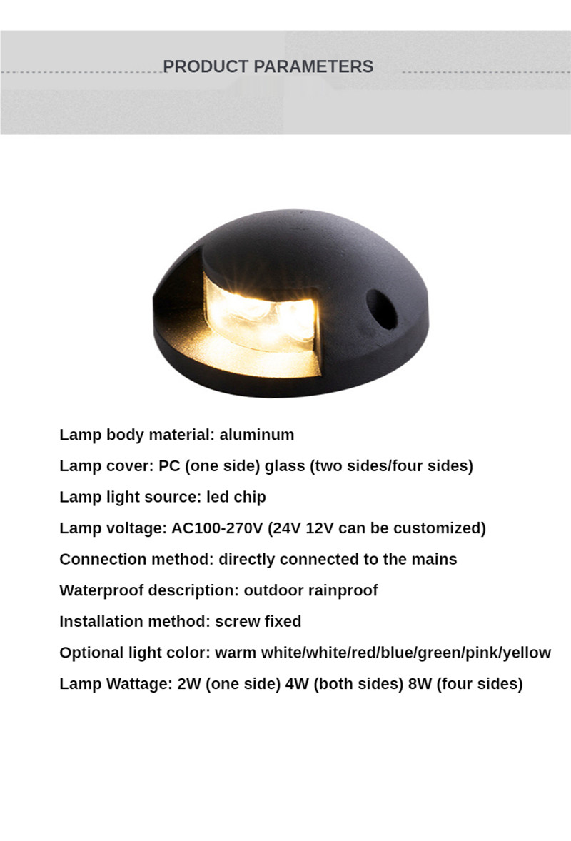 Corridor Walkway Lights Corner Light LED Sidewall Light Underground Lights Villa Scenic Spot Pedestrian Street Step Light Trail