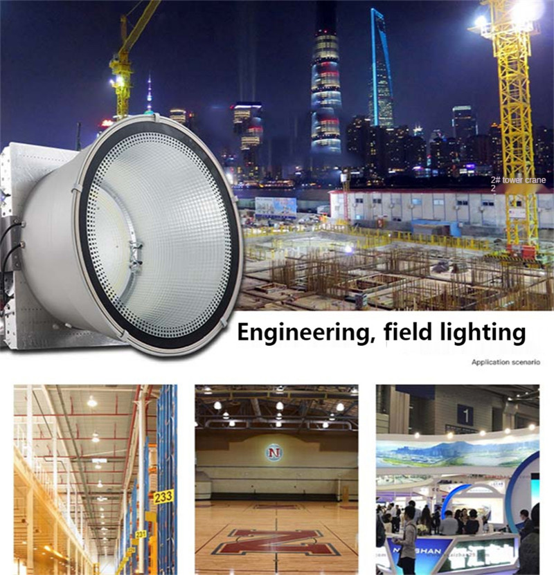 Floodlight Super Bright Led Light Construction Site Lighting Tower Crane Lamp Outdoor Stadium Searchlight 600W 800W 1000W Ip66