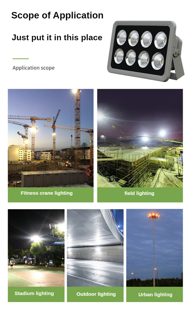 High-power bright Spotlight Outdoor Led Flood Light Street Lamp IP65 Waterproof Super Bright Stadium Light Square Lights