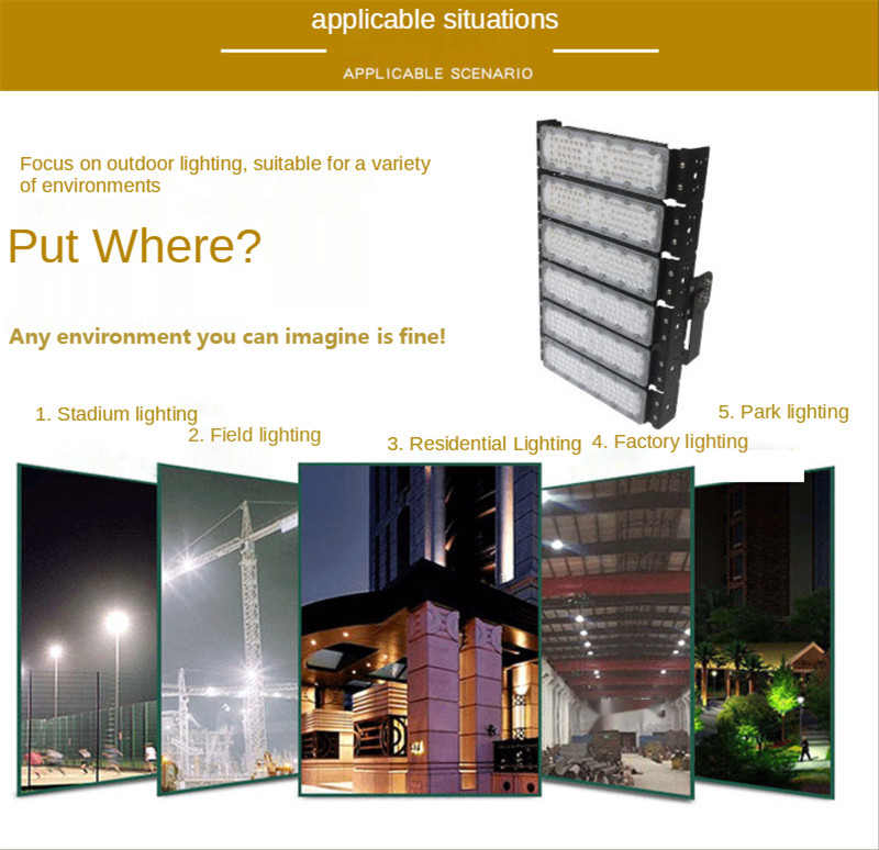 Floodlight Highway Tunnel Lighting Urban Landscape Lighting Led Spotlight Outdoor for Architecture Outdoor Advertising 300W LED