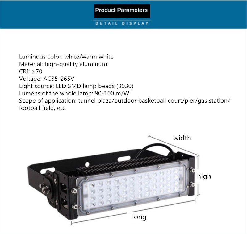 Outdoor Lighting Floodlight Led Spotlight Waterproof Led Lamp Scale Heat Dissipation Tunnel Lights Road Light 400W 300W 500W