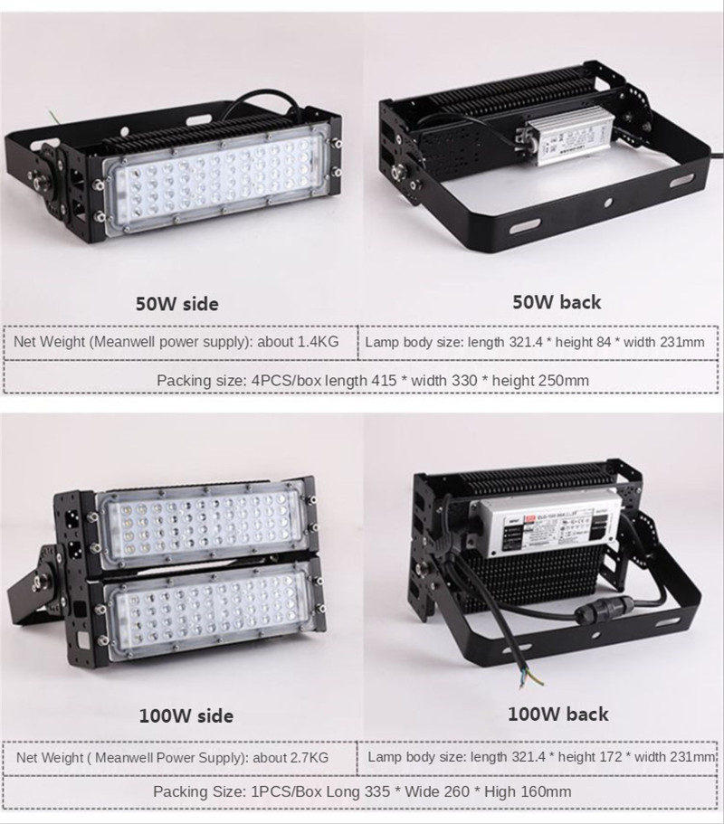 Outdoor Lighting Floodlight Led Spotlight Waterproof Led Lamp Scale Heat Dissipation Tunnel Lights Road Light 400W 300W 500W