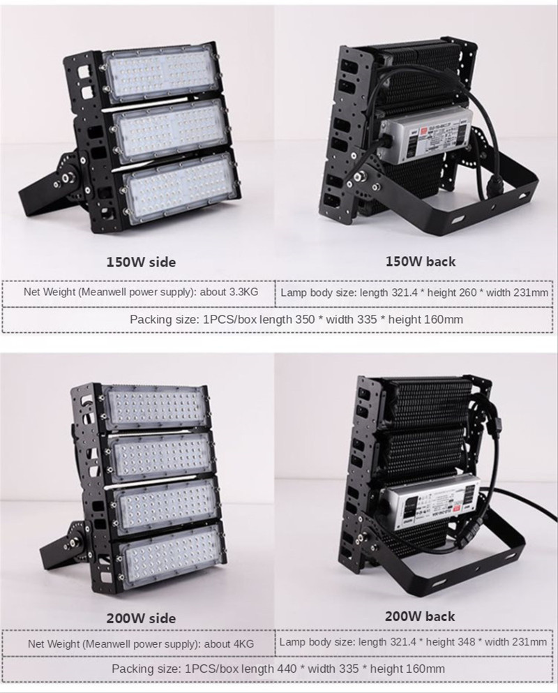 Outdoor Lighting Floodlight Led Spotlight Waterproof Led Lamp Scale Heat Dissipation Tunnel Lights Road Light 400W 300W 500W