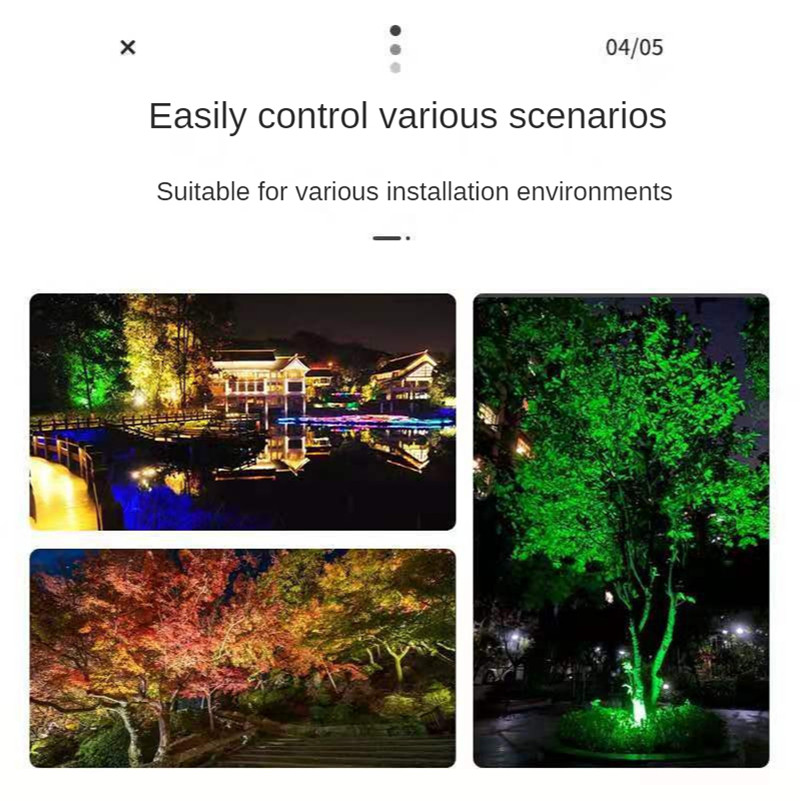 Floodlight Led Spotlight Outdoor Tree Light LED Colorful RGB Garden Light Christmas Lights IP66 Waterproof Landscape Lighting