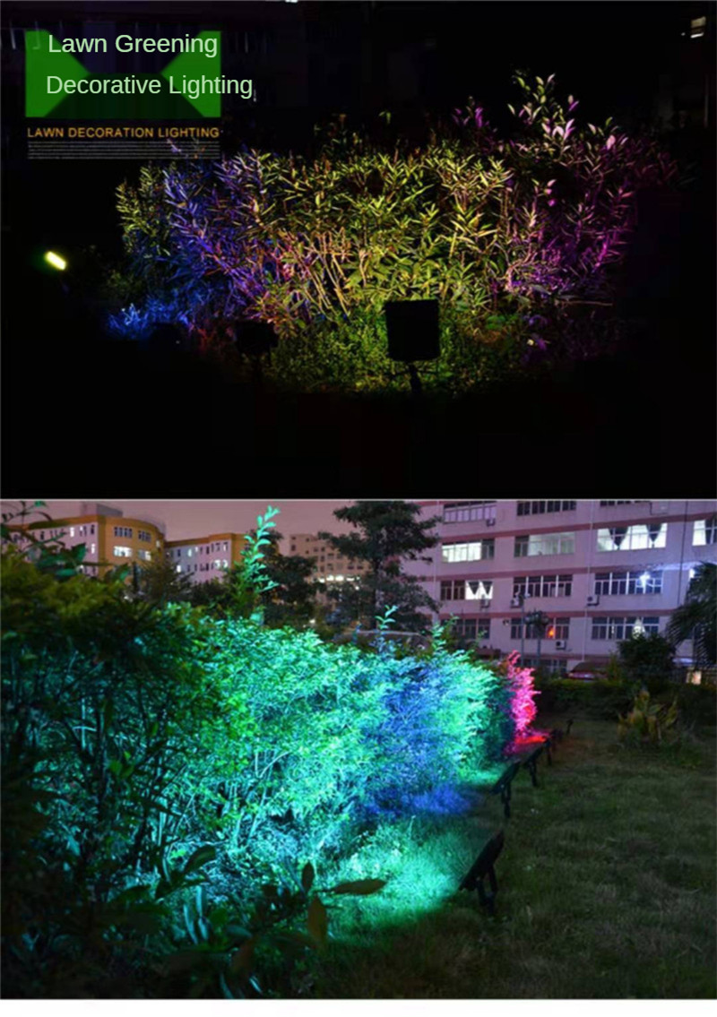 Floodlight Led Spotlight Outdoor Tree Light LED Colorful RGB Garden Light Christmas Lights IP66 Waterproof Landscape Lighting