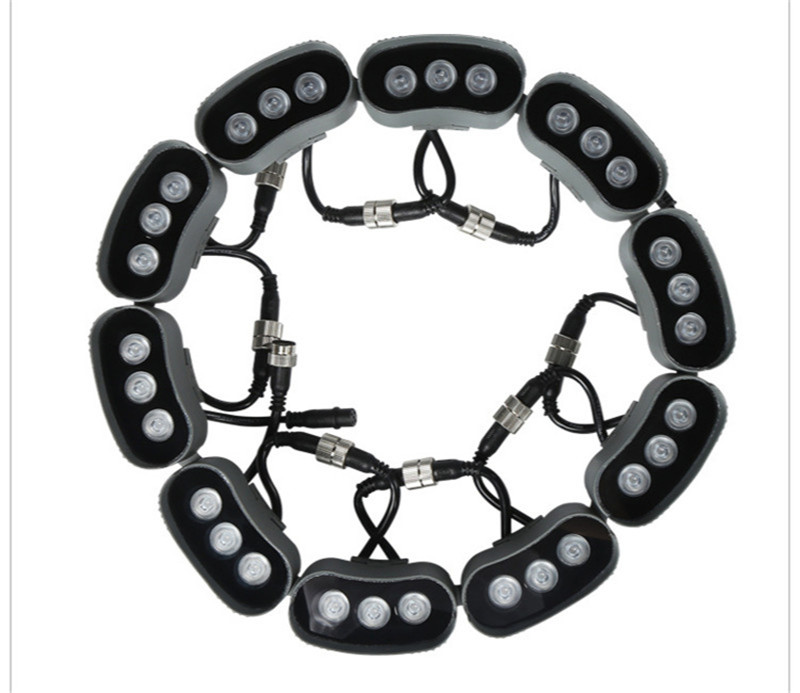 Garden Light Outdoor Landscape Lighting Tree Lights Can Be Spliced Chain Type Hoop Lamp 30W DC24V IP65 Waterproof Lawn Lamps
