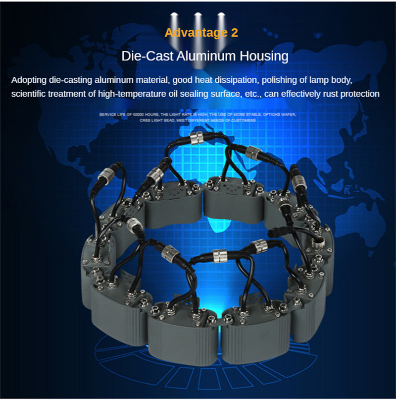 Garden Light Outdoor Landscape Lighting Tree Lights Can Be Spliced Chain Type Hoop Lamp 30W DC24V IP65 Waterproof Lawn Lamps