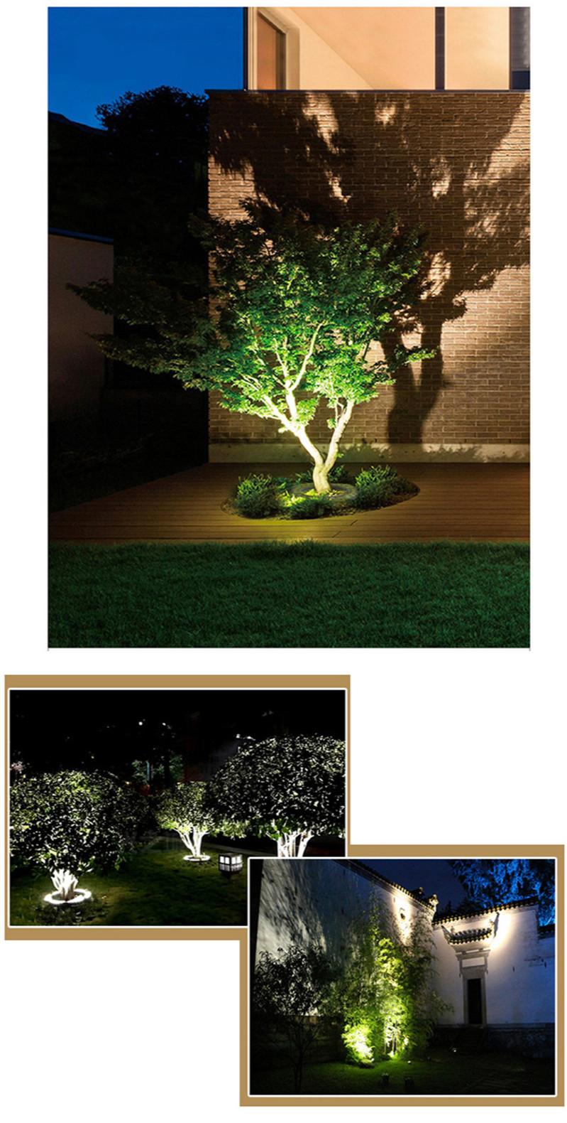 Landscape Lighting Tree Spotlight Tree Lights Waterproof Tree Holding Outdoor Lighting Lawn Courtyard Square Christmas Decor LED