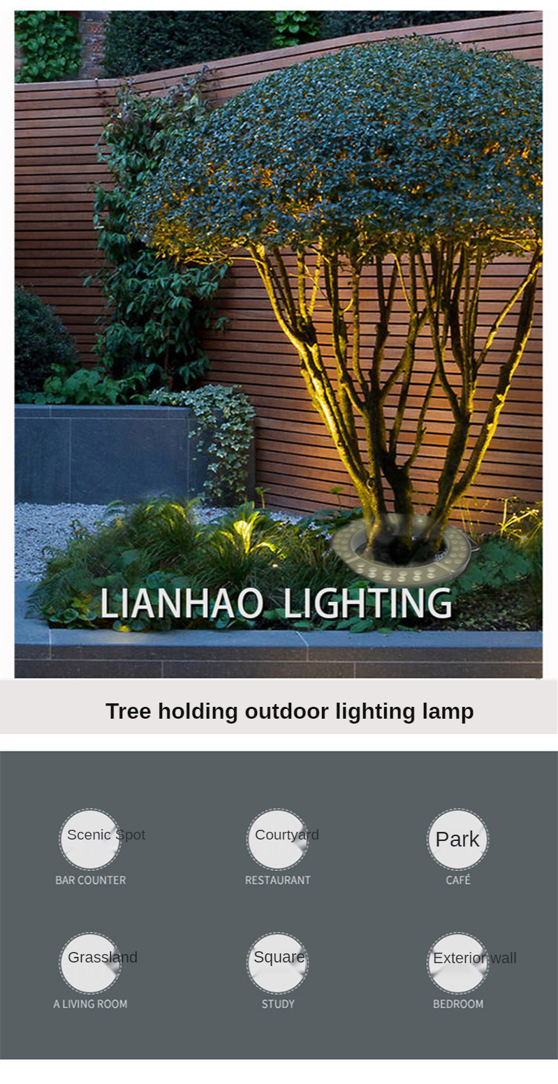 Landscape Lighting Tree Spotlight Tree Lights Waterproof Tree Holding Outdoor Lighting Lawn Courtyard Square Christmas Decor LED