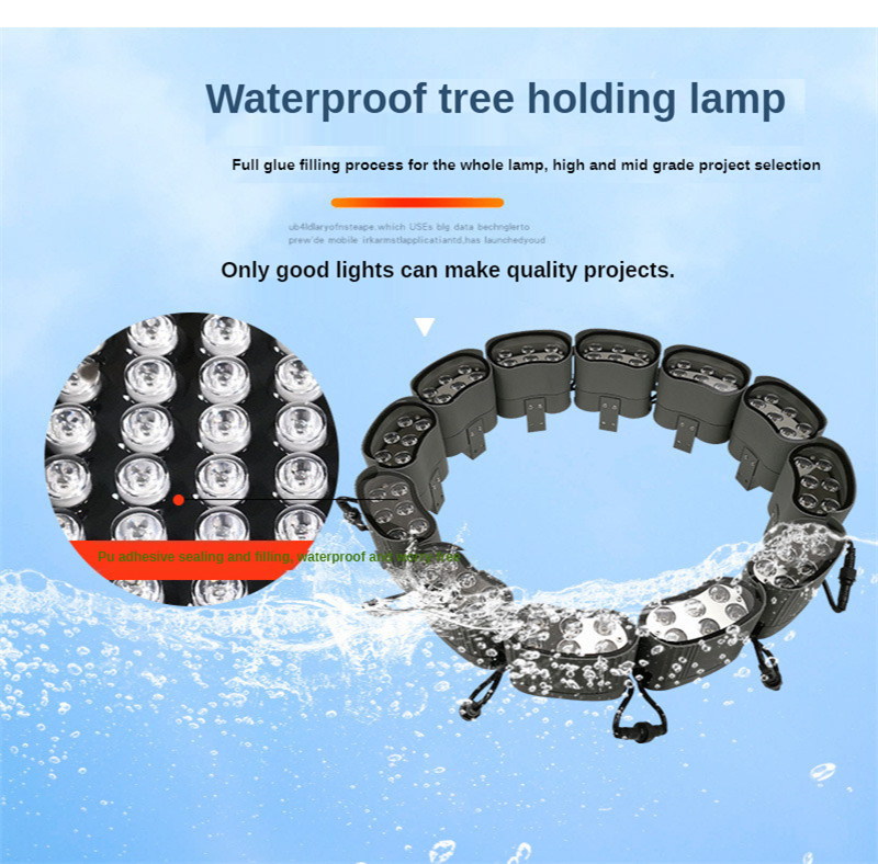 Ground Light Pillar Lights LED Tree Holding Lamp Colorful Outdoor Waterproof Tree Lighting Outdoor Landscape Lighting DC24V 72W