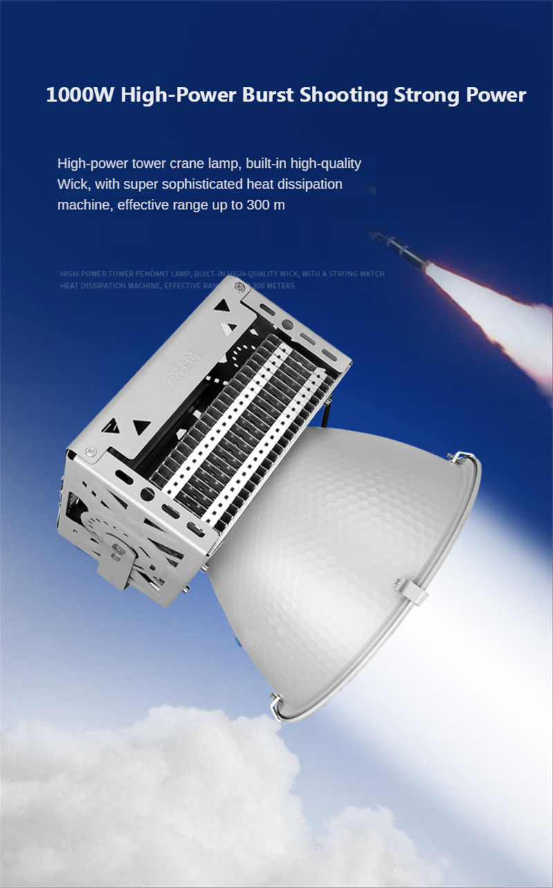 Outdoor Lighting Floodlight Led Spotlight Engineering Searchlight High-power High Bay Light Aluminum AC110-265V Lamp 800W 1000W