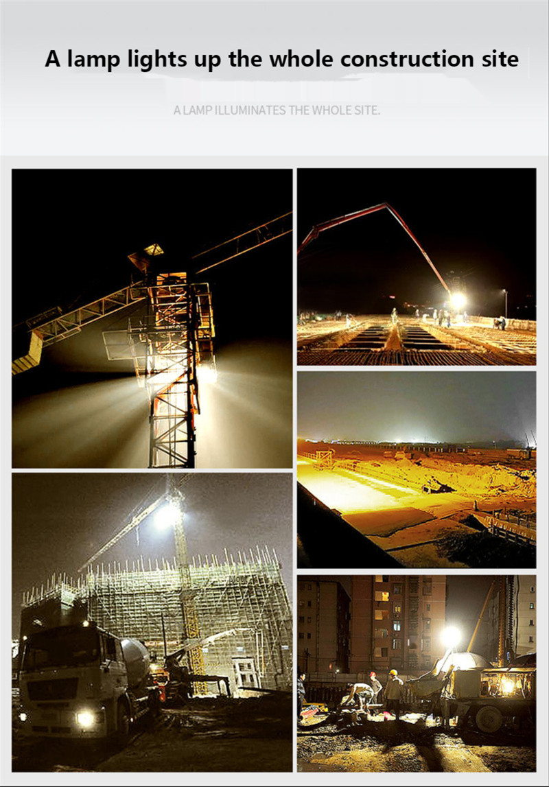 Outdoor Lighting Floodlight Led Spotlight Engineering Searchlight High-power High Bay Light Aluminum AC110-265V Lamp 800W 1000W