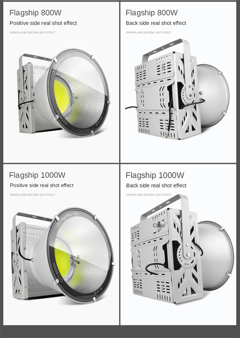 Outdoor Lighting Floodlight Led Spotlight Engineering Searchlight High-power High Bay Light Aluminum AC110-265V Lamp 800W 1000W