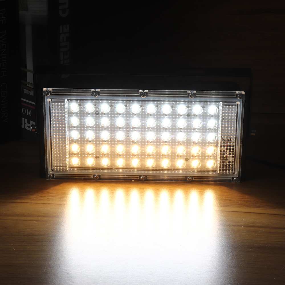 15W USB 50 LED Flood Light DC5V Dimmable Two Color Temperature Waterproof IP65 For Outdoor Camping Travel Emergency Street Lamp