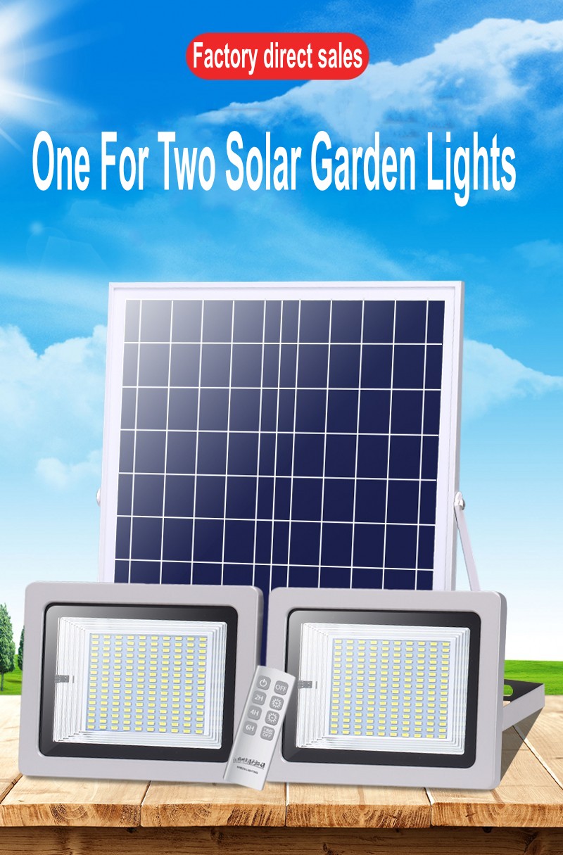 Double Head 120W 200W 400W 600W LED Solar Floodlights Outdoor Waterproof Garden Square Street Lamp Flood Light Remote Control